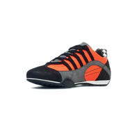 Men's Racing Sneaker in Electric Tri-Colore (Bright Orange, Gray, and Black)