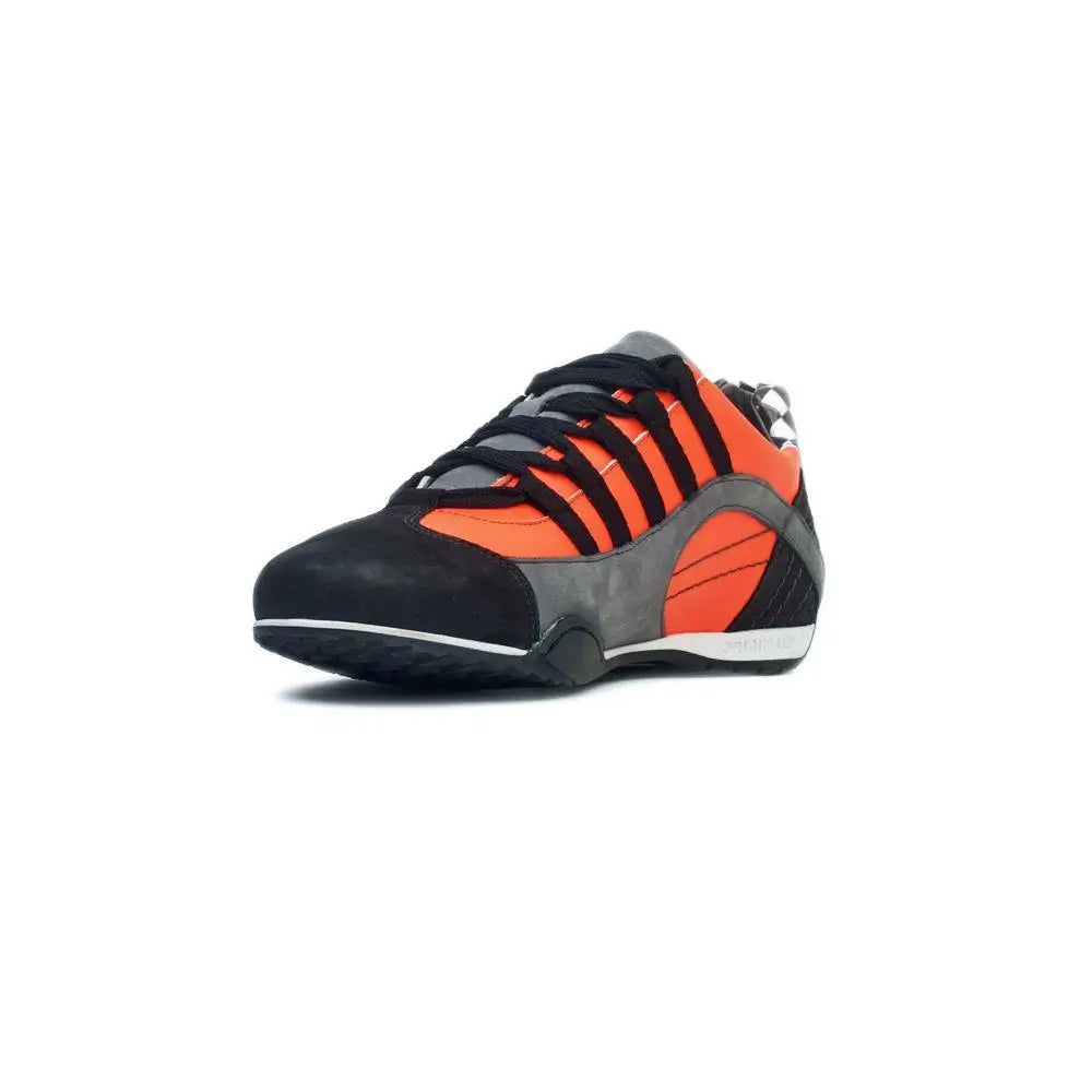 Men's Racing Sneaker in Electric Tri-Colore (Bright Orange, Gray, and Black)