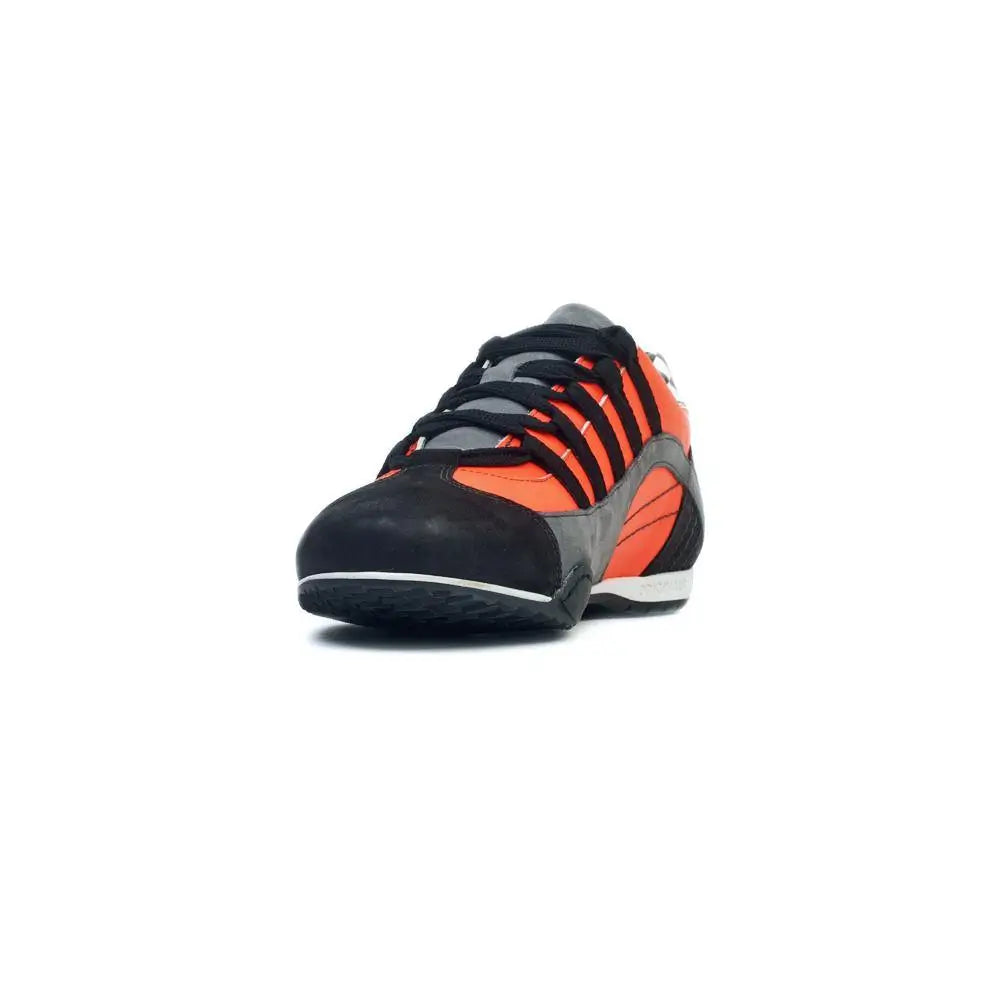 Men's Racing Sneaker in Electric Tri-Colore (Bright Orange, Gray, and Black)