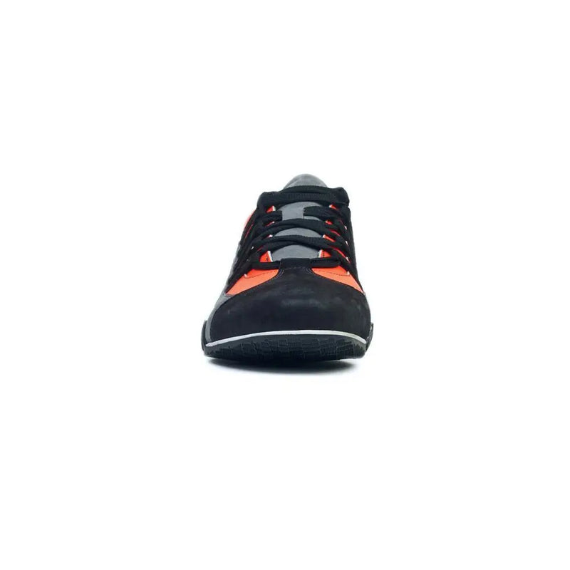 Men's Racing Sneaker in Electric Tri-Colore (Bright Orange, Gray, and Black)