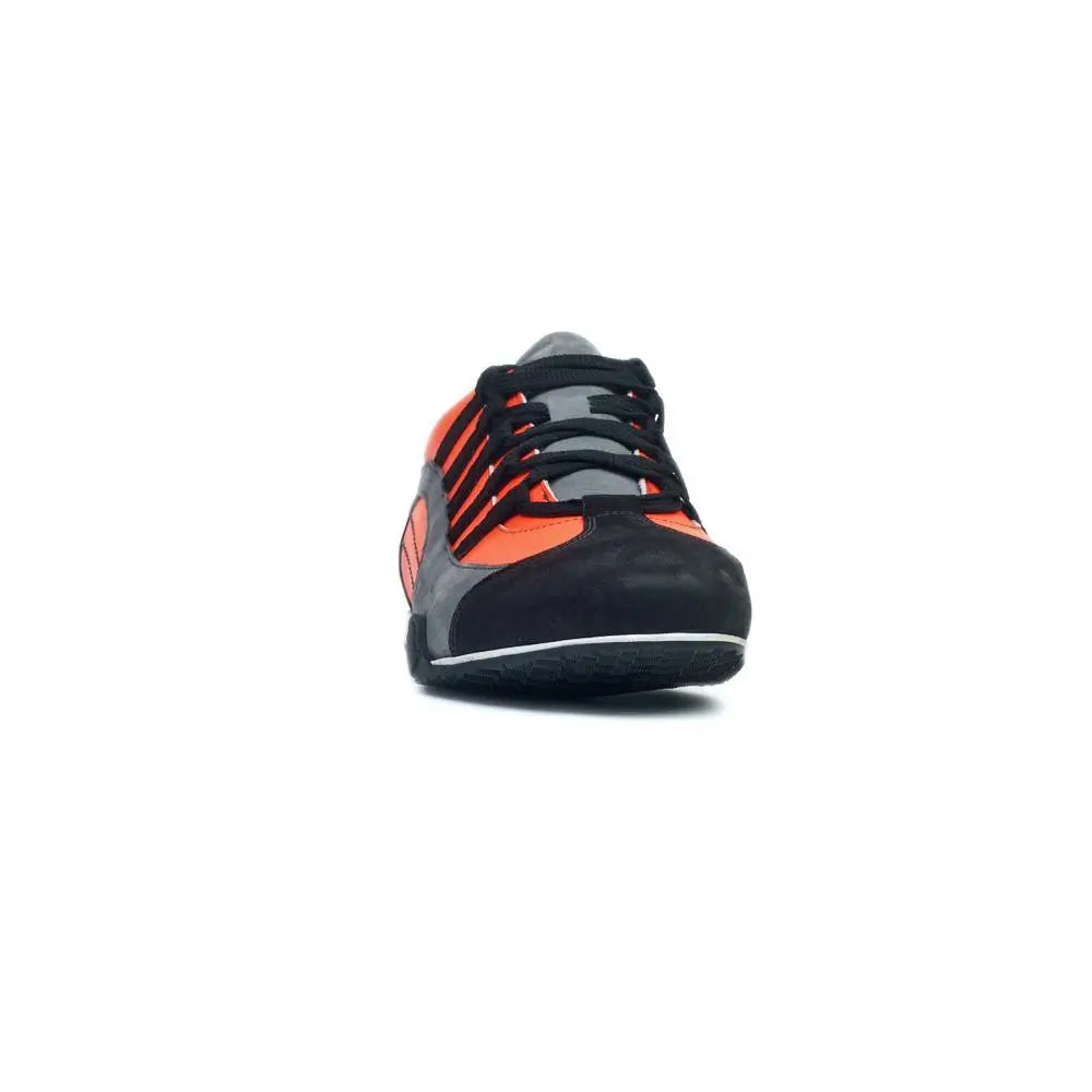 Men's Racing Sneaker in Electric Tri-Colore (Bright Orange, Gray, and Black)