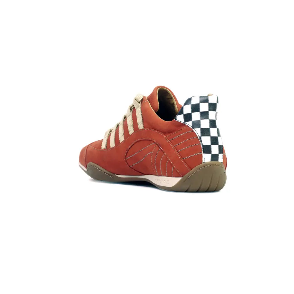 Men's Racing Sneaker in Vintage Orange (Orange and Sand)