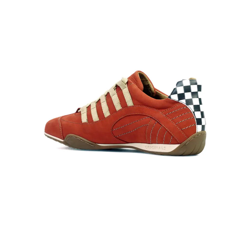 Men's Racing Sneaker in Vintage Orange (Orange and Sand)