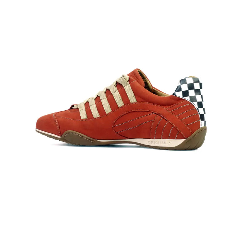 Men's Racing Sneaker in Vintage Orange (Orange and Sand)