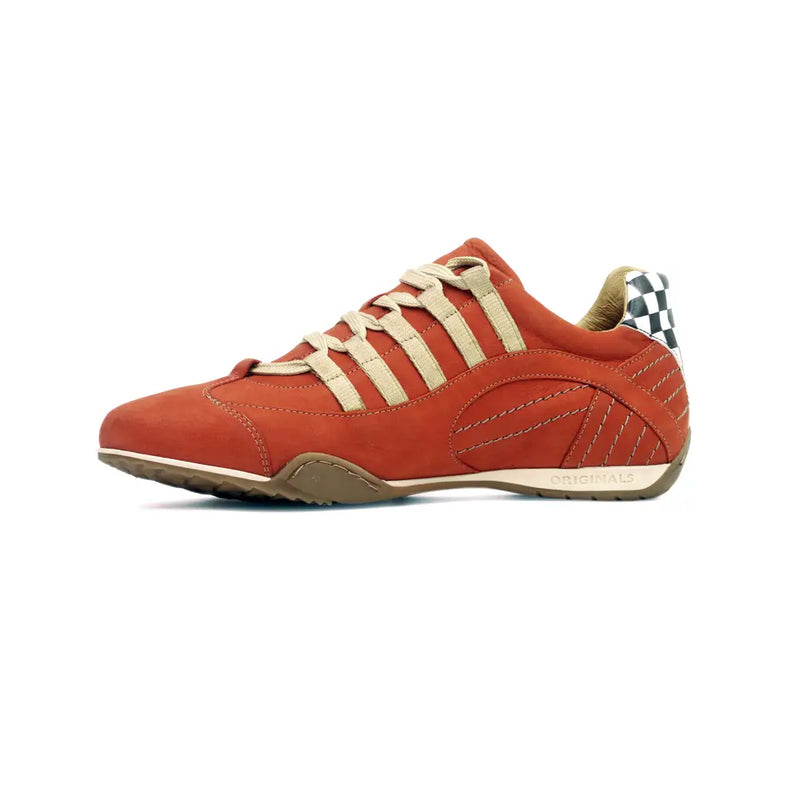 Men's Racing Sneaker in Vintage Orange (Orange and Sand)