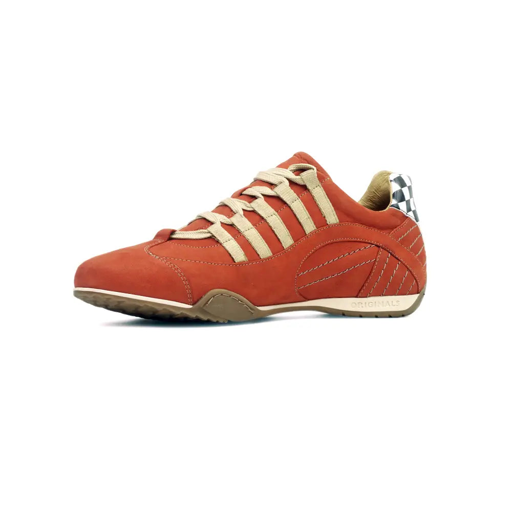 Men's Racing Sneaker in Vintage Orange (Orange and Sand)