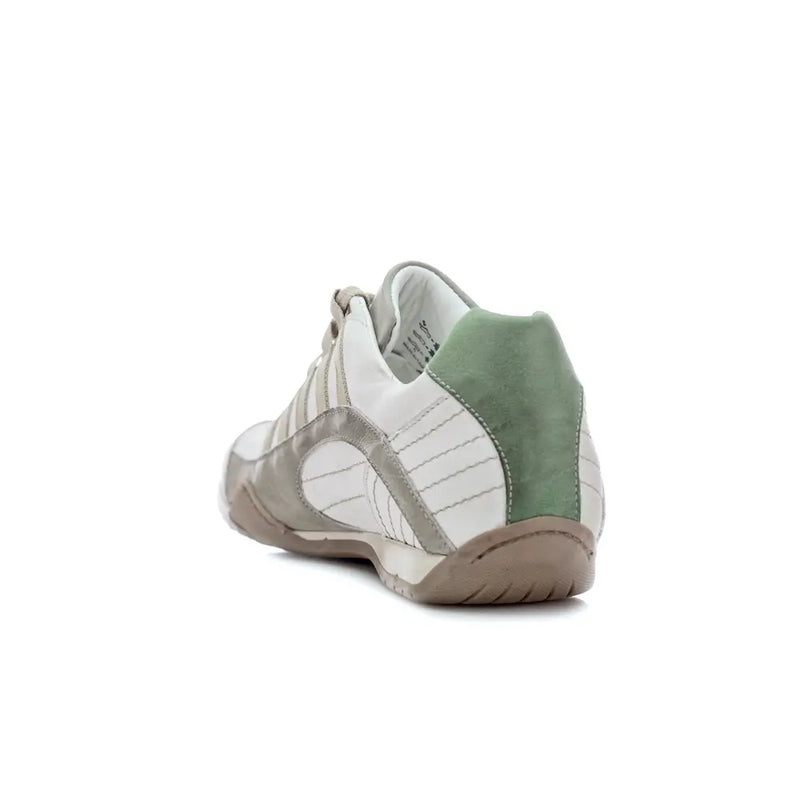 Men's GrandPrix Sneaker in Torino (Soft White, Taupe, and Green)