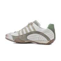 Men's GrandPrix Sneaker in Torino (Soft White, Taupe, and Green)