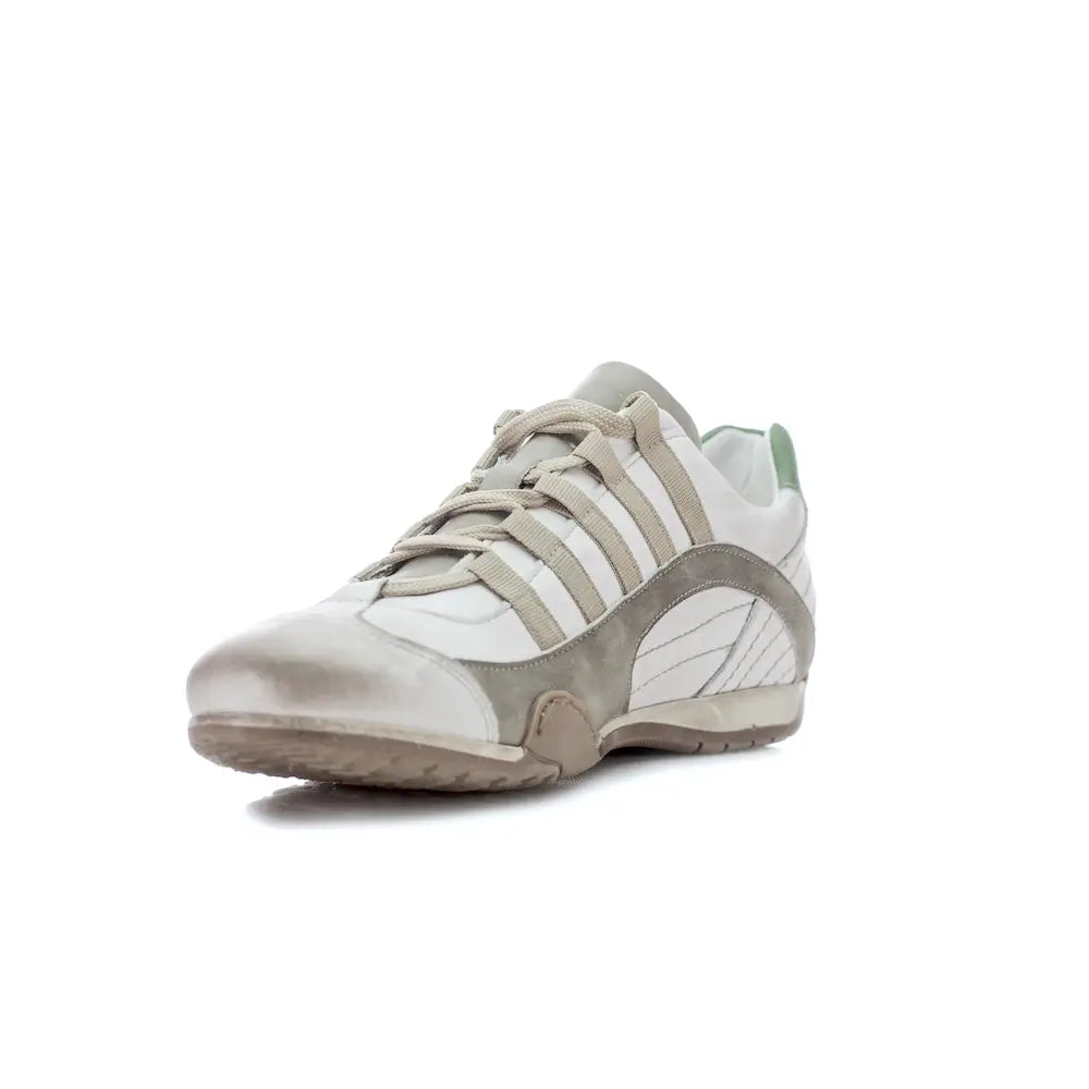 Men's GrandPrix Sneaker in Torino (Soft White, Taupe, and Green)