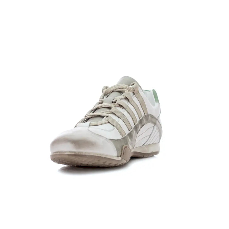 Men's GrandPrix Sneaker in Torino (Soft White, Taupe, and Green)