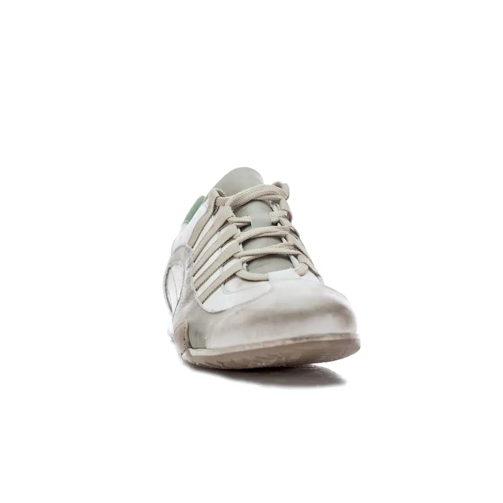 Men's GrandPrix Sneaker in Torino (Soft White, Taupe, and Green)