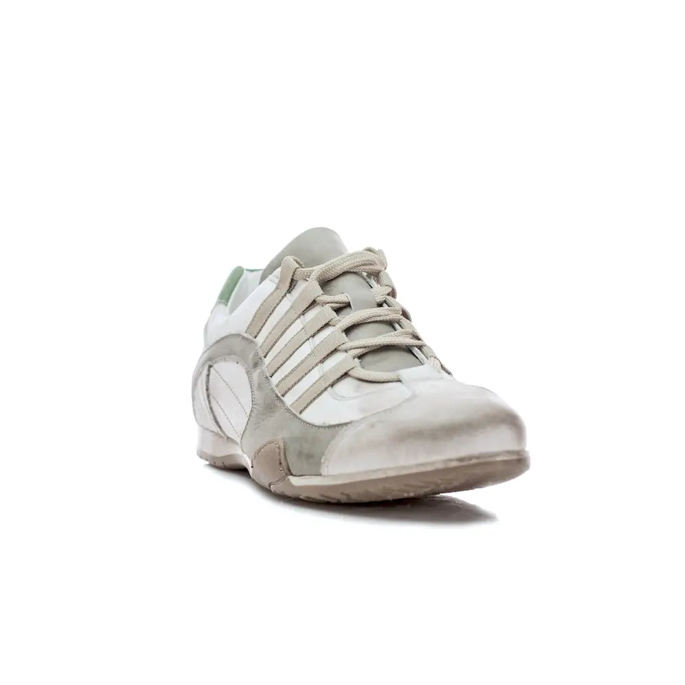 Men's GrandPrix Sneaker in Torino (Soft White, Taupe, and Green)