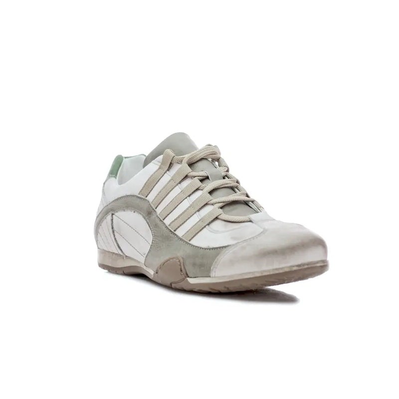 Men's GrandPrix Sneaker in Torino (Soft White, Taupe, and Green)