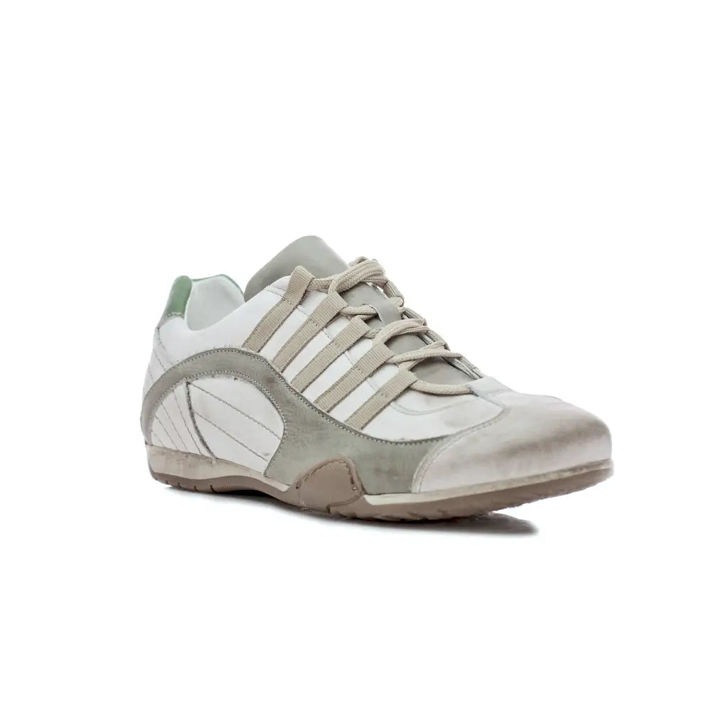 Men's GrandPrix Sneaker in Torino (Soft White, Taupe, and Green)