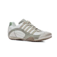 Men's GrandPrix Sneaker in Torino (Soft White, Taupe, and Green)