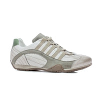 Men's GrandPrix Sneaker in Torino (Soft White, Taupe, and Green)