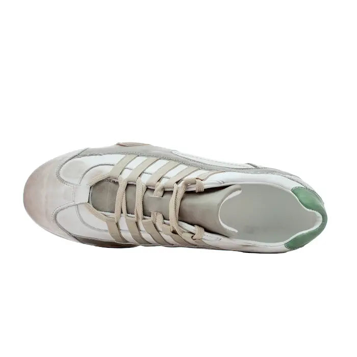 Men's GrandPrix Sneaker in Torino (Soft White, Taupe, and Green)