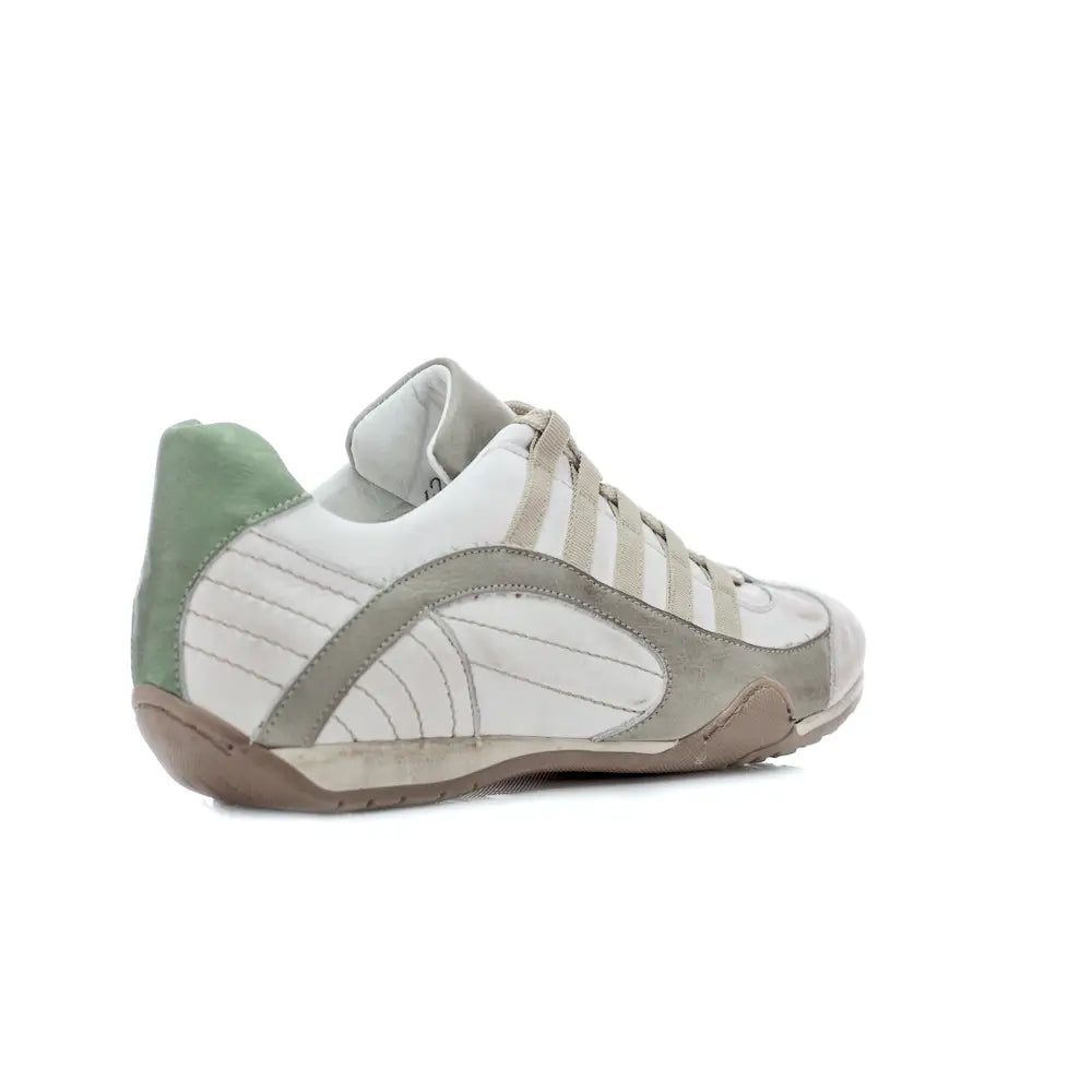 Men's GrandPrix Sneaker in Torino (Soft White, Taupe, and Green)