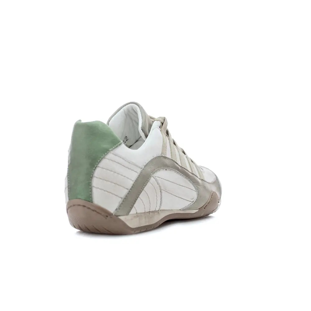 Men's GrandPrix Sneaker in Torino (Soft White, Taupe, and Green)