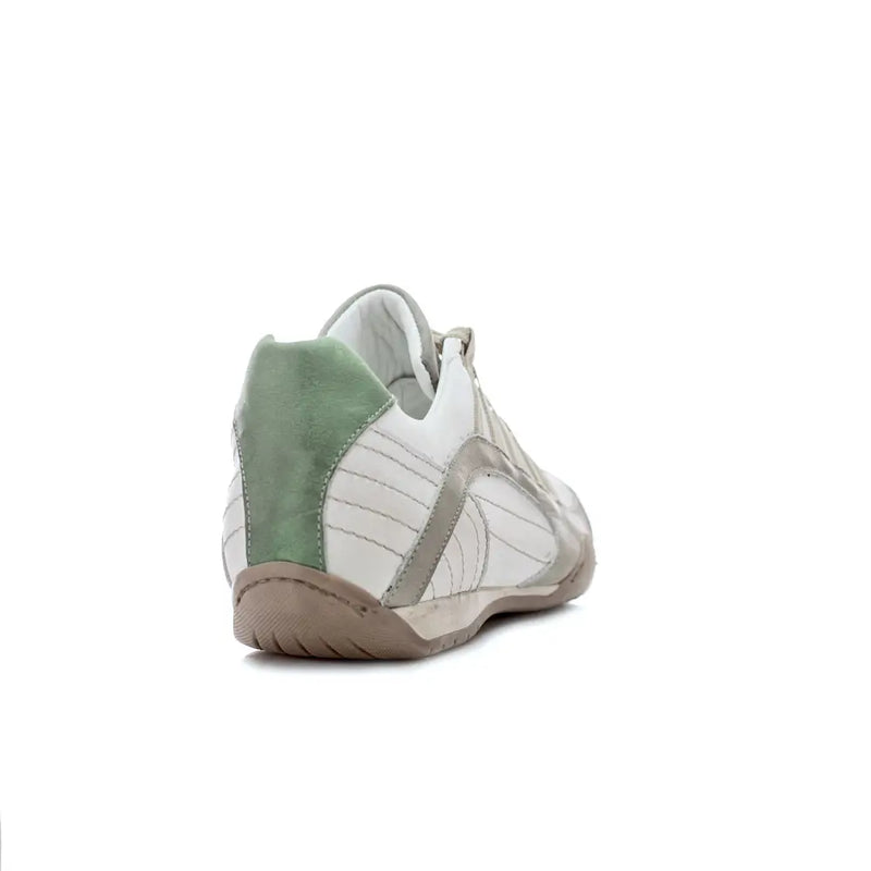 Men's GrandPrix Sneaker in Torino (Soft White, Taupe, and Green)