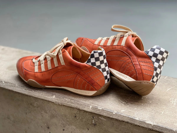 Men's Racing Sneaker in Vintage Orange (Orange and Sand)