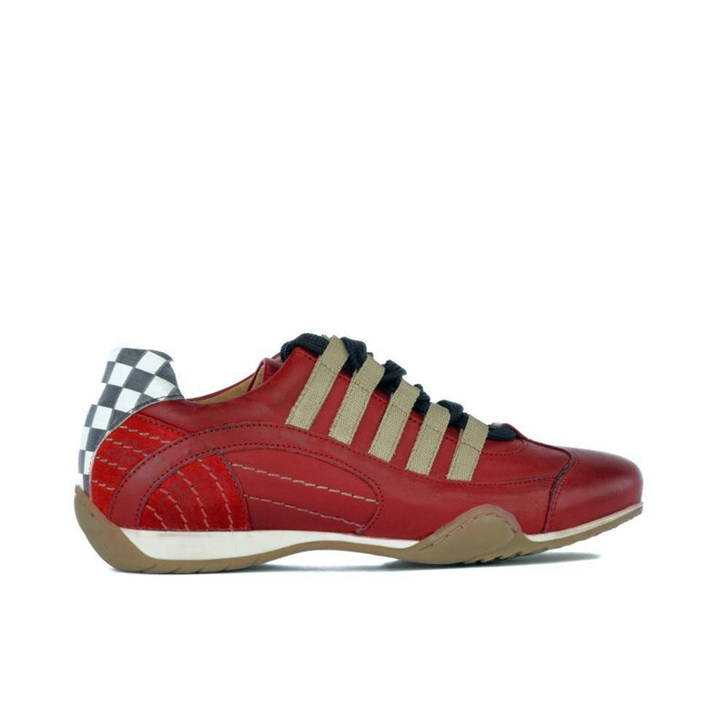 Women's Racing Sneaker in Corsa Rosso (Red and Sand) - GrandPrix Originals USA