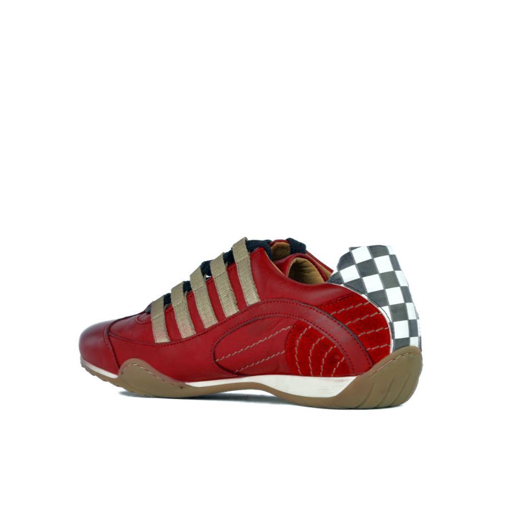 Women's Racing Sneaker in Corsa Rosso (Red and Sand) - GrandPrix Originals USA