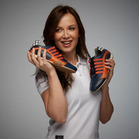 Women's Racing Sneaker in Indigo Orange (Navy and Orange) - GrandPrix Originals USA