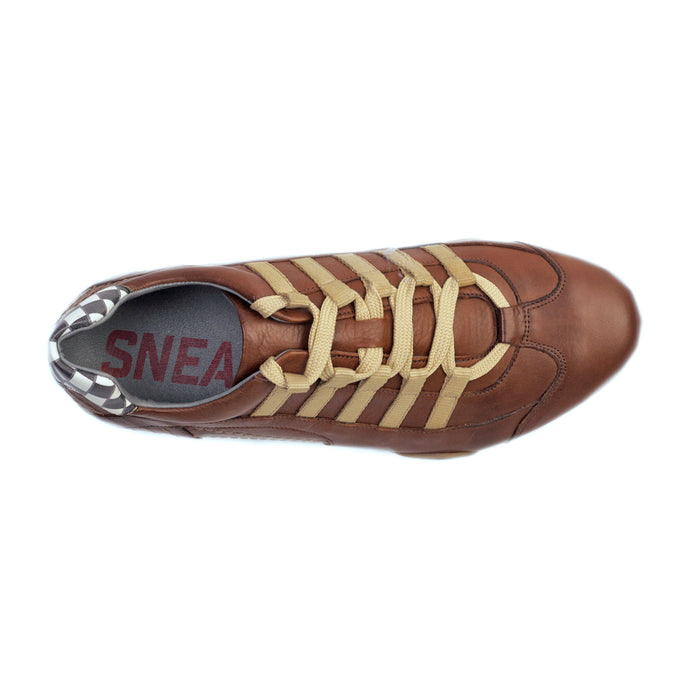 Women's Racing Sneaker in Cognac (Brown and Sand)