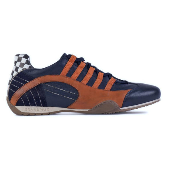 Women's Racing Sneaker in Indigo Orange (Navy and Orange) - GrandPrix Originals USA