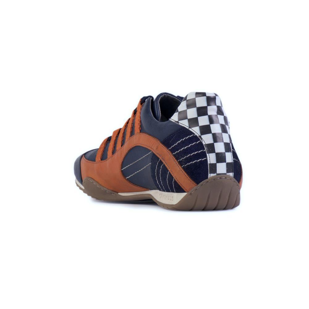 Women's Racing Sneaker in Indigo Orange (Navy and Orange) - GrandPrix Originals USA