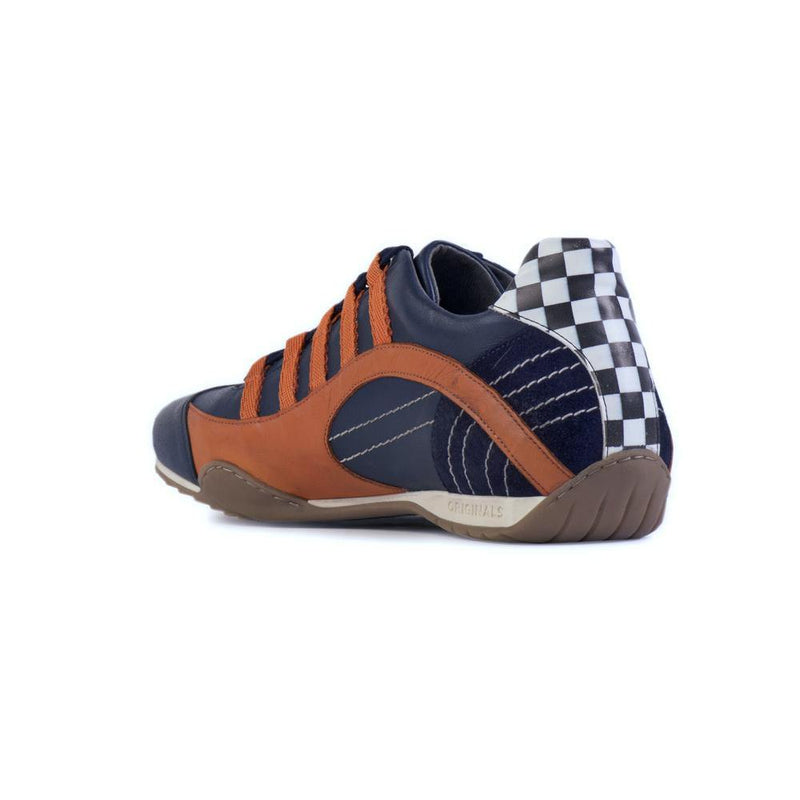 Women's Racing Sneaker in Indigo Orange (Navy and Orange) - GrandPrix Originals USA