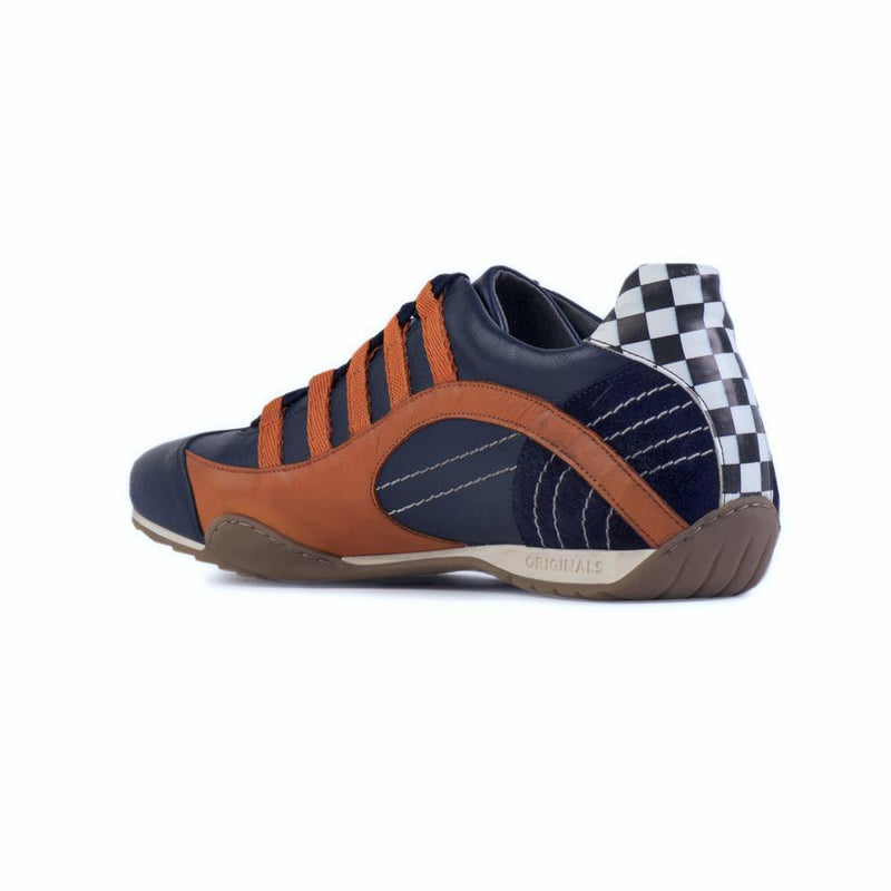 Women's Racing Sneaker in Indigo Orange (Navy and Orange) - GrandPrix Originals USA