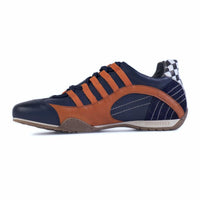 Women's Racing Sneaker in Indigo Orange (Navy and Orange) - GrandPrix Originals USA