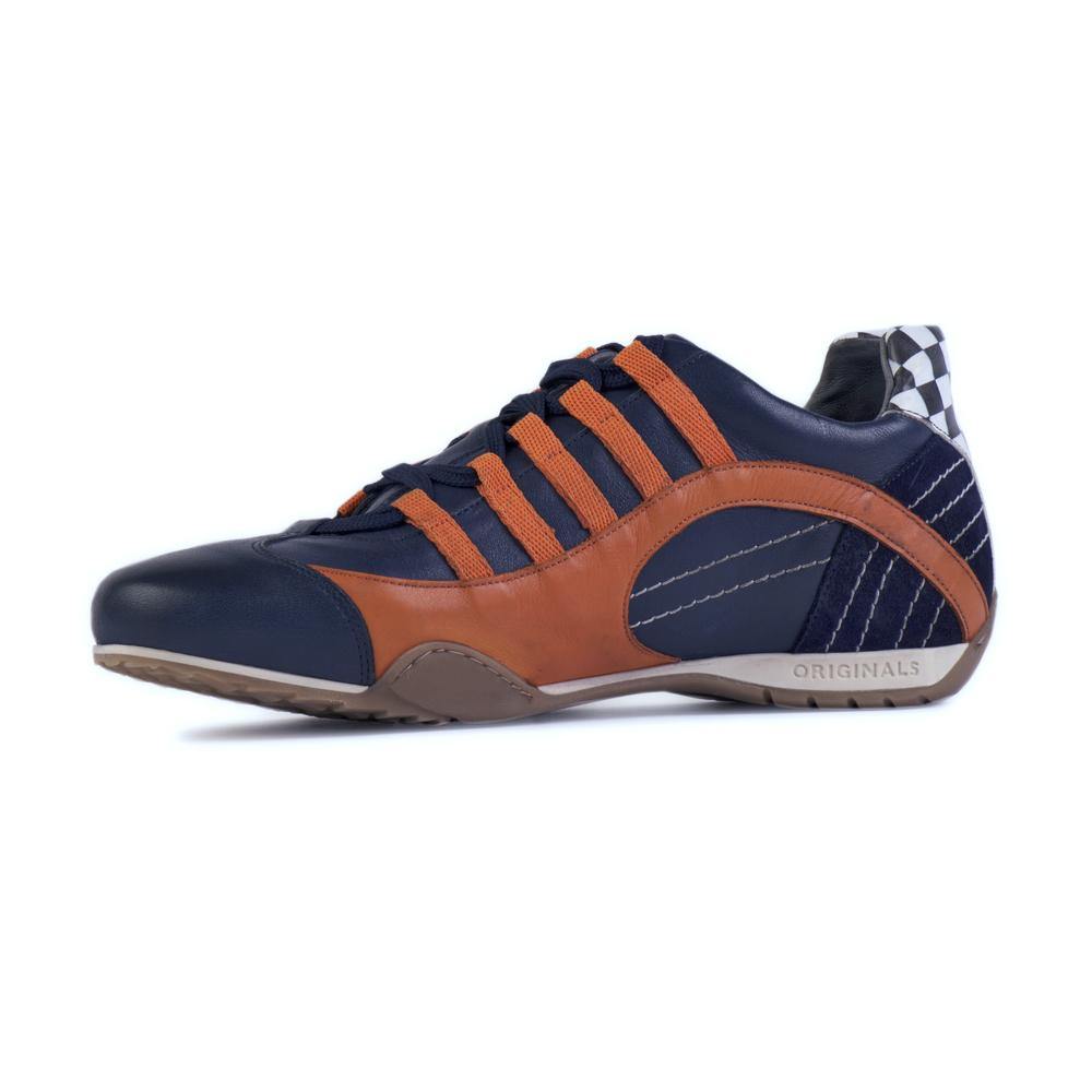 Women's Racing Sneaker in Indigo Orange (Navy and Orange) 36 / 5