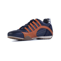 Women's Racing Sneaker in Indigo Orange (Navy and Orange) - GrandPrix Originals USA