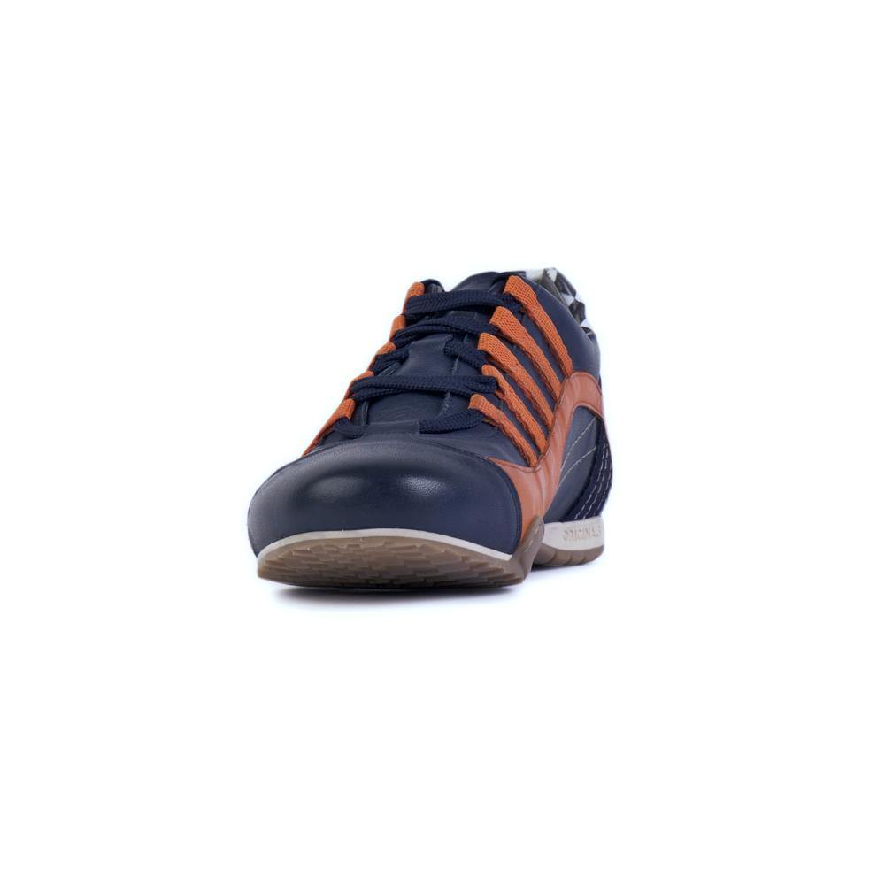 Women's Racing Sneaker in Indigo Orange (Navy and Orange) - GrandPrix Originals USA