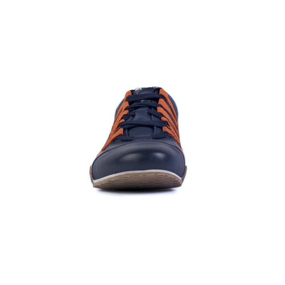 Women's Racing Sneaker in Indigo Orange (Navy and Orange) - GrandPrix Originals USA