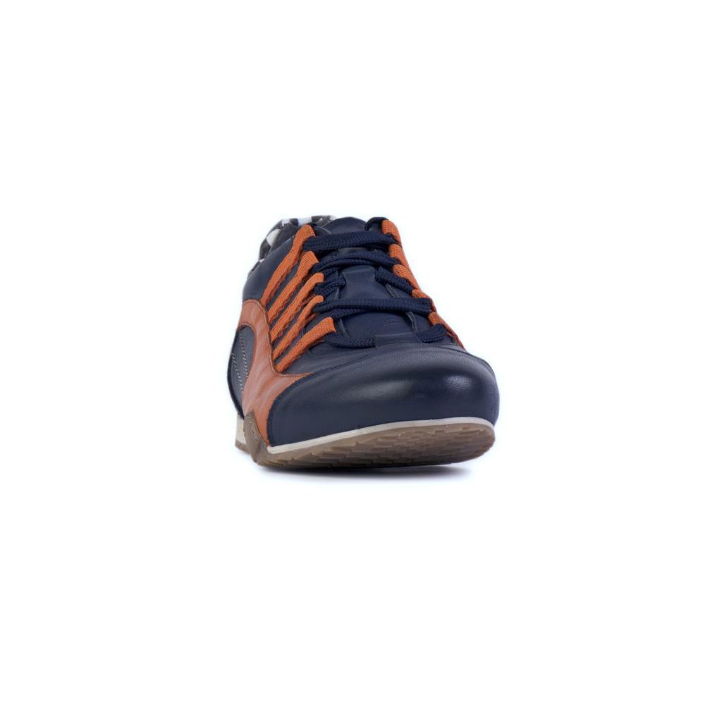 Women's Racing Sneaker in Indigo Orange (Navy and Orange) 36 / 5