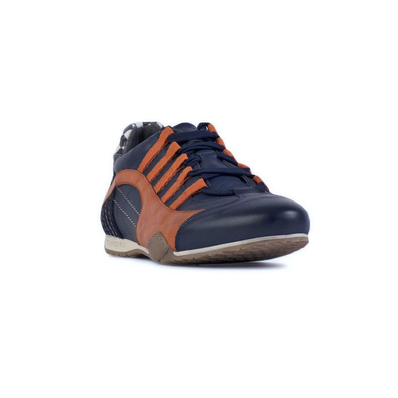 Women's Racing Sneaker in Indigo Orange (Navy and Orange) - GrandPrix Originals USA