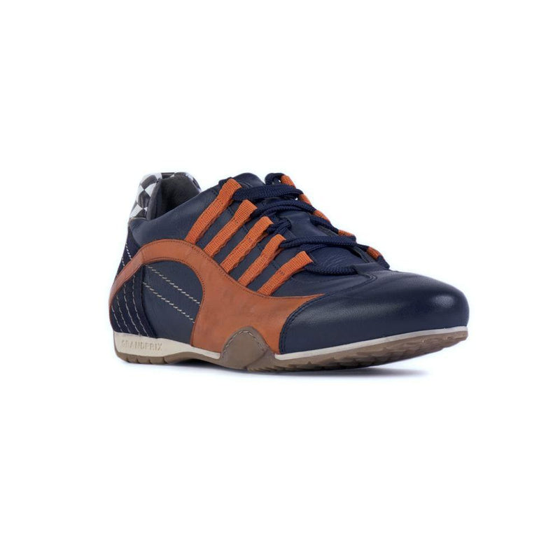 Women's Racing Sneaker in Indigo Orange (Navy and Orange) - GrandPrix Originals USA