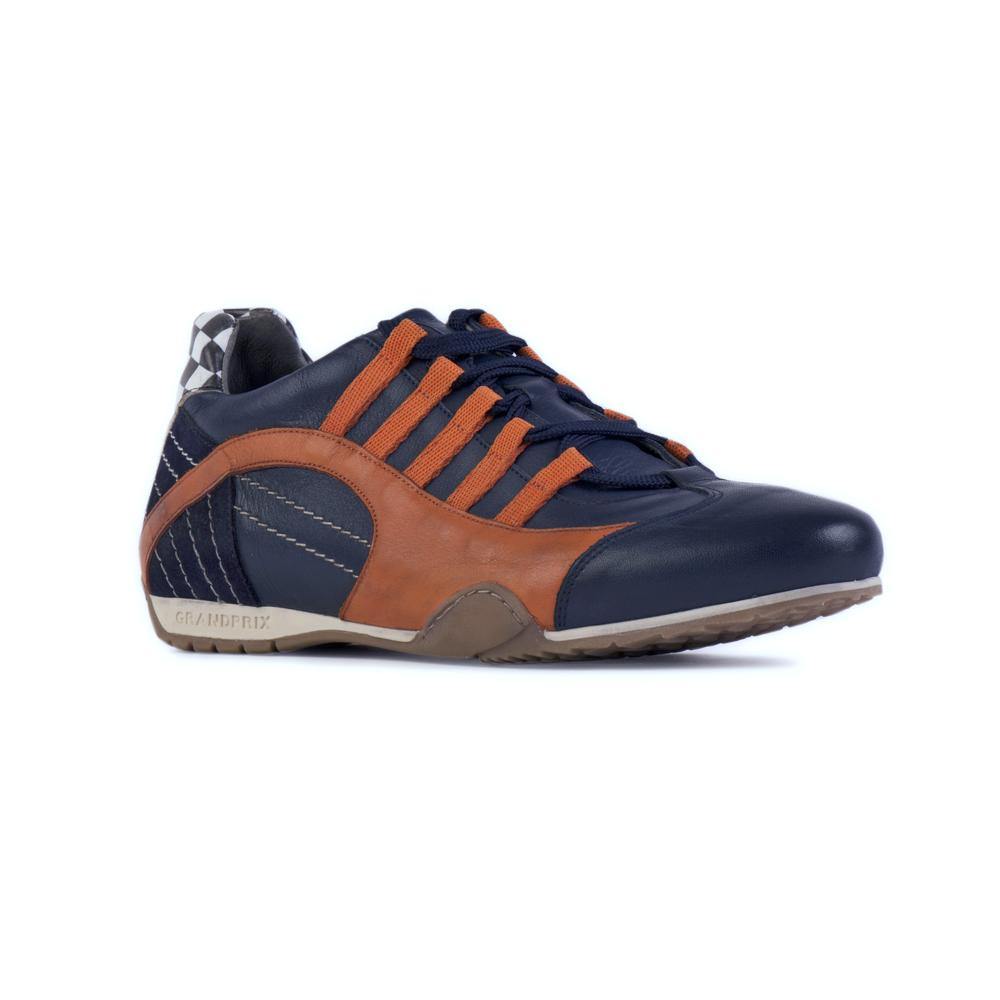 Women's Racing Sneaker in Indigo Orange (Navy and Orange) - GrandPrix Originals USA