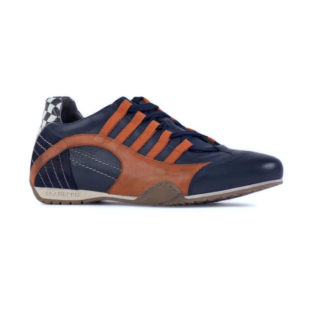 Women's Racing Sneaker in Indigo Orange (Navy and Orange) - GrandPrix Originals USA