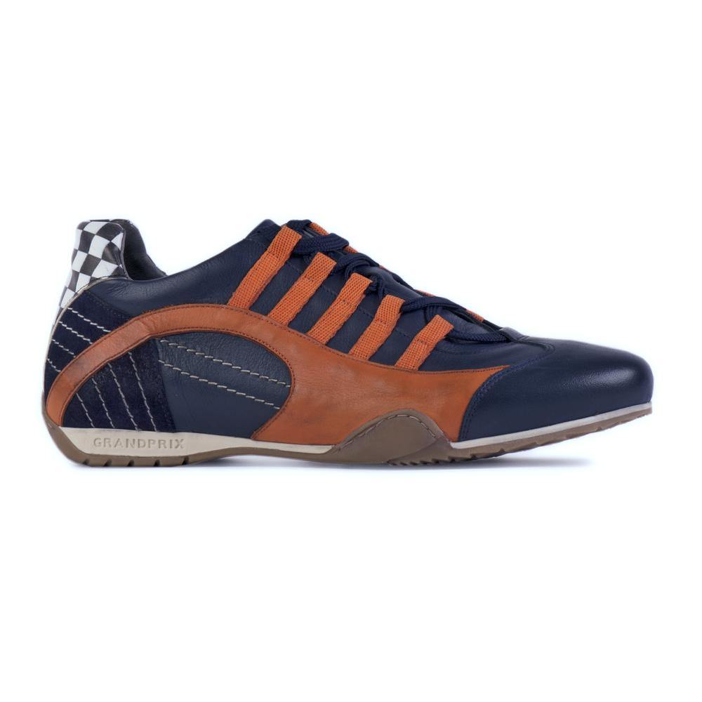 Women's Racing Sneaker in Indigo Orange (Navy and Orange) - GrandPrix Originals USA