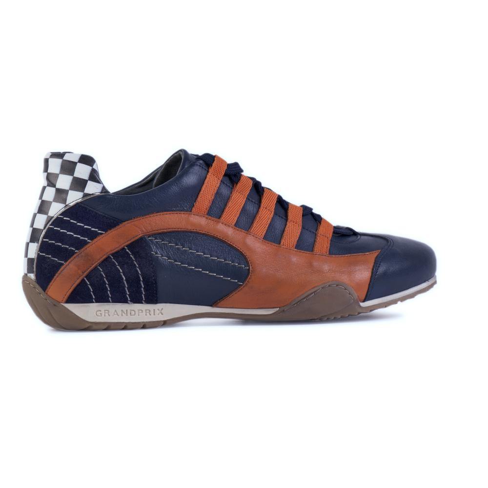 Women's Racing Sneaker in Indigo Orange (Navy and Orange) - GrandPrix Originals USA