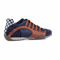 Women's Racing Sneaker in Indigo Orange (Navy and Orange) - GrandPrix Originals USA