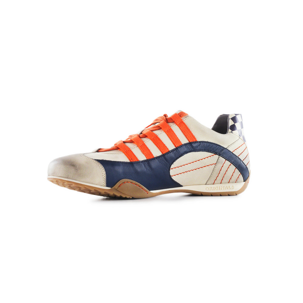 Women's Racing Sneaker in Indigo Orange (Navy and Orange) 36 / 5