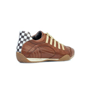 Women's Racing Sneaker in Cognac (Brown and Sand)