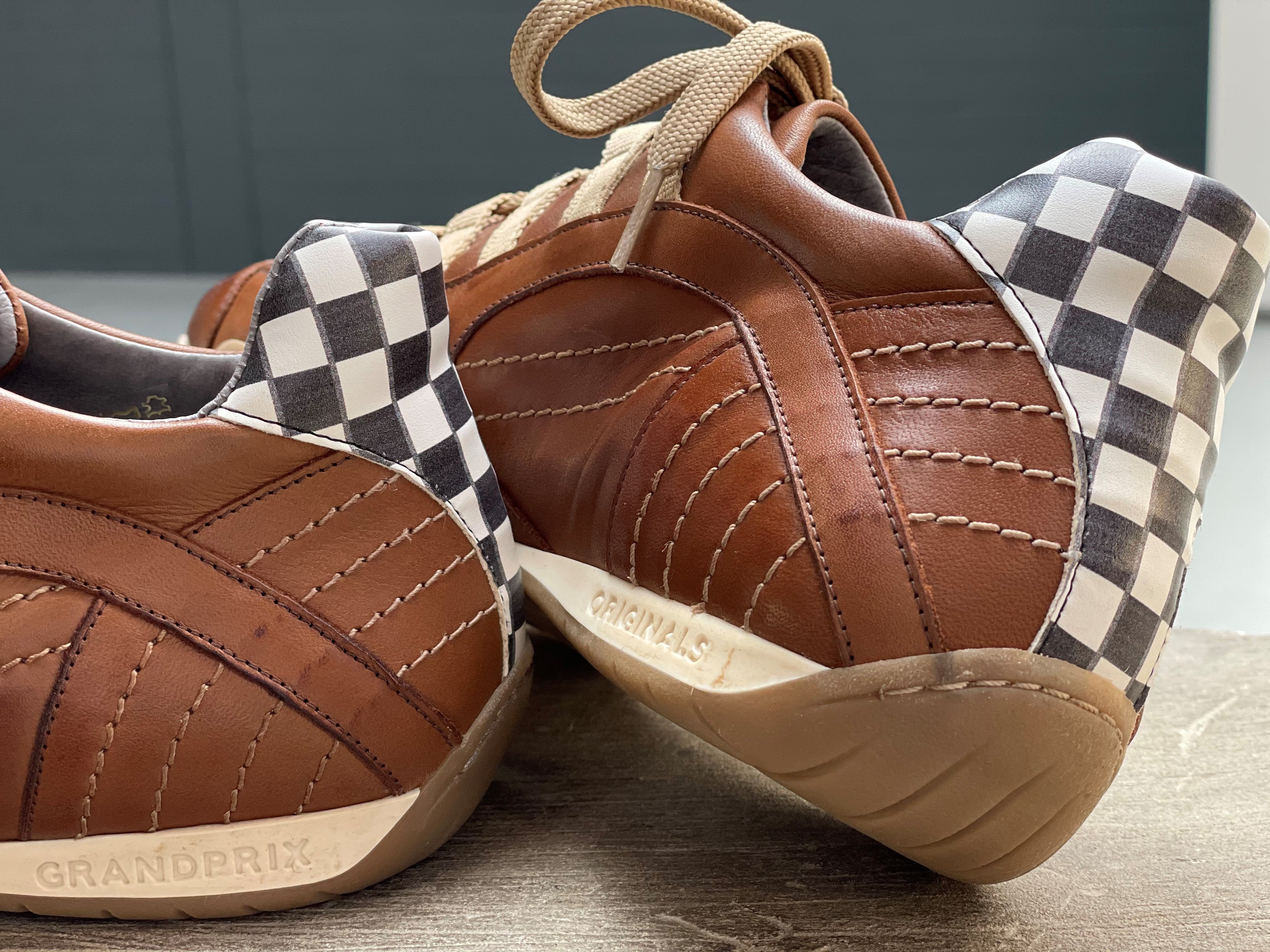 Men's Racing Sneaker in Cognac (Brown and Sand) 44 / 11-11.5